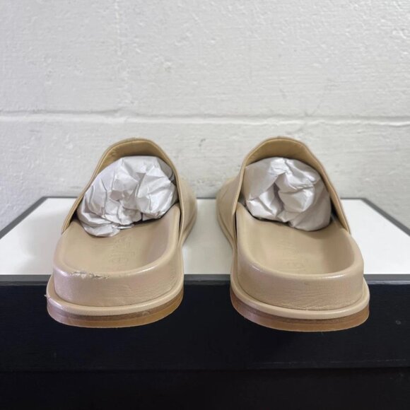 Aeyde Sandals Beige Leather Slide Slip On Women's 39 EU/8 UK Made In Italy - Picture 6 of 12